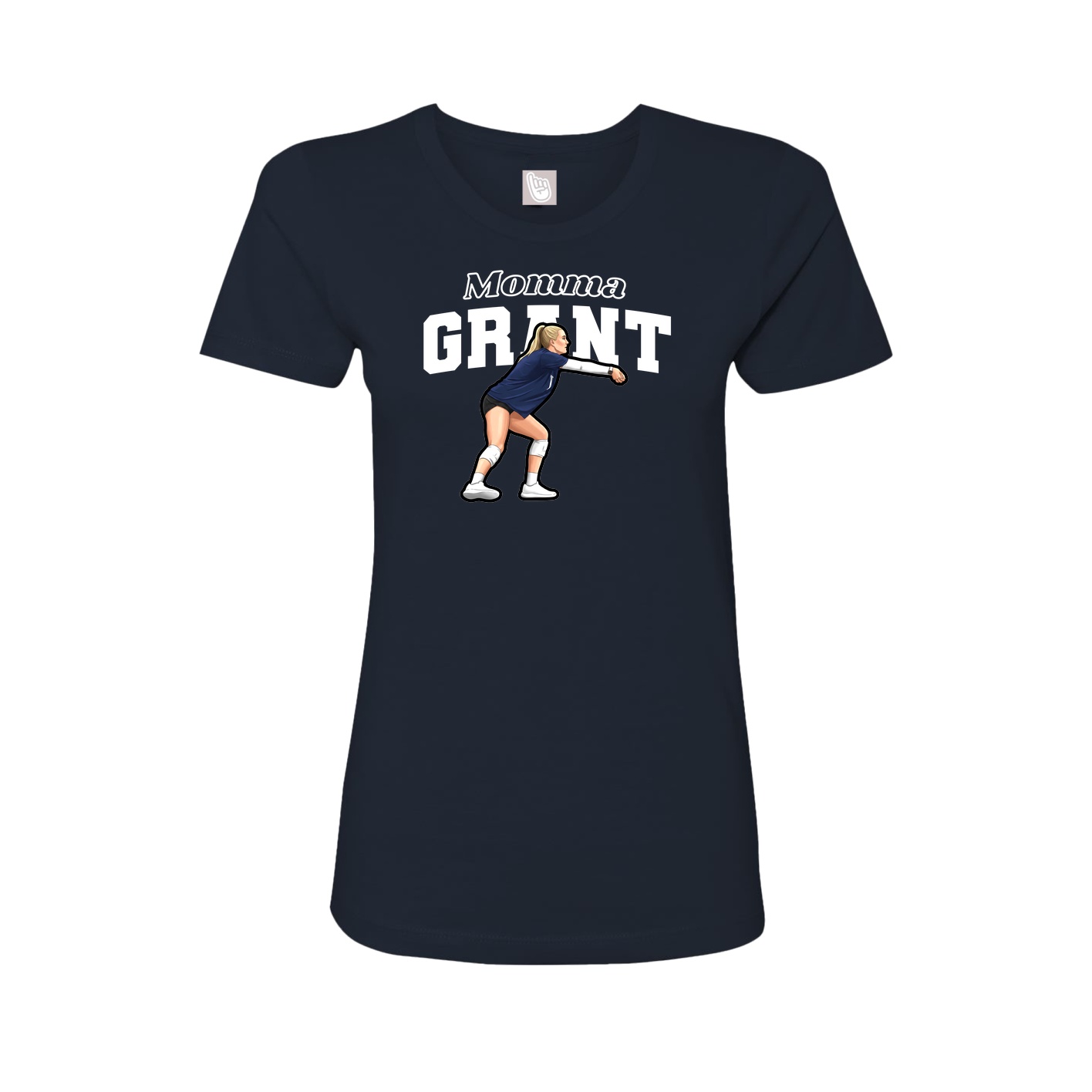 Womens Tee — Mothers Day Block in Navy