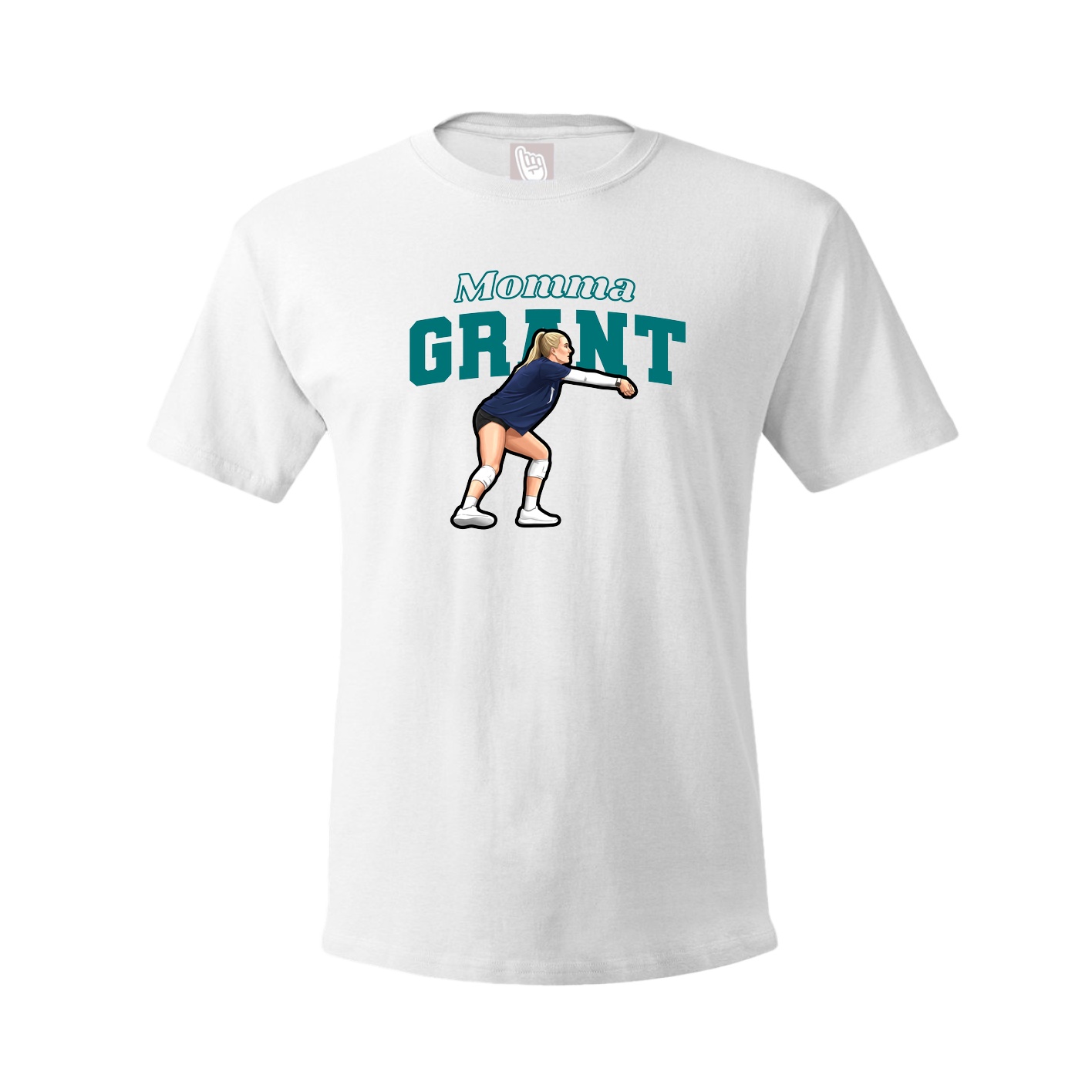 Youth Tee — Mothers Day Block in White