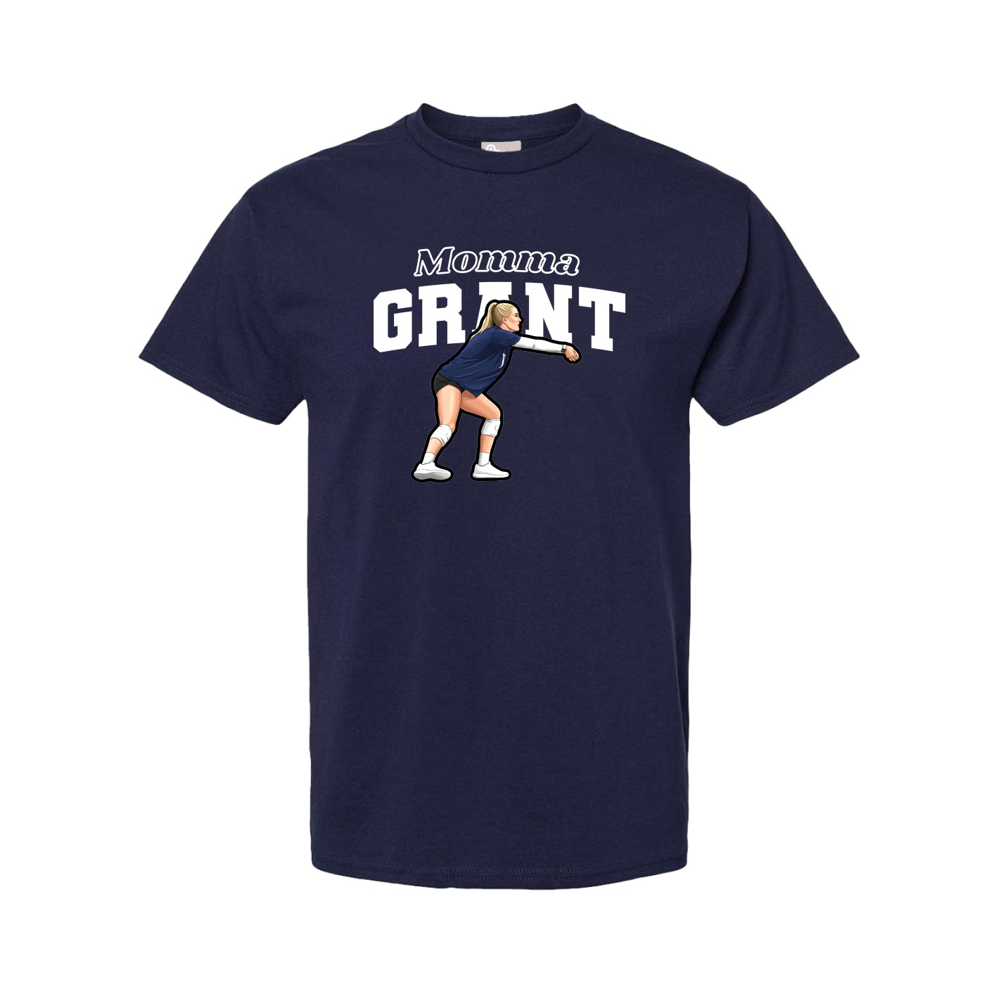 Youth Tee — Mothers Day Block in Navy