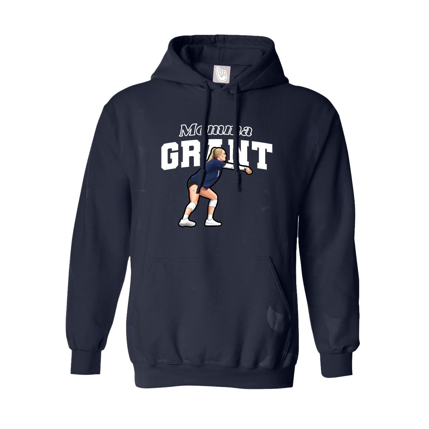 Hoodie — Mothers Day Block in Navy