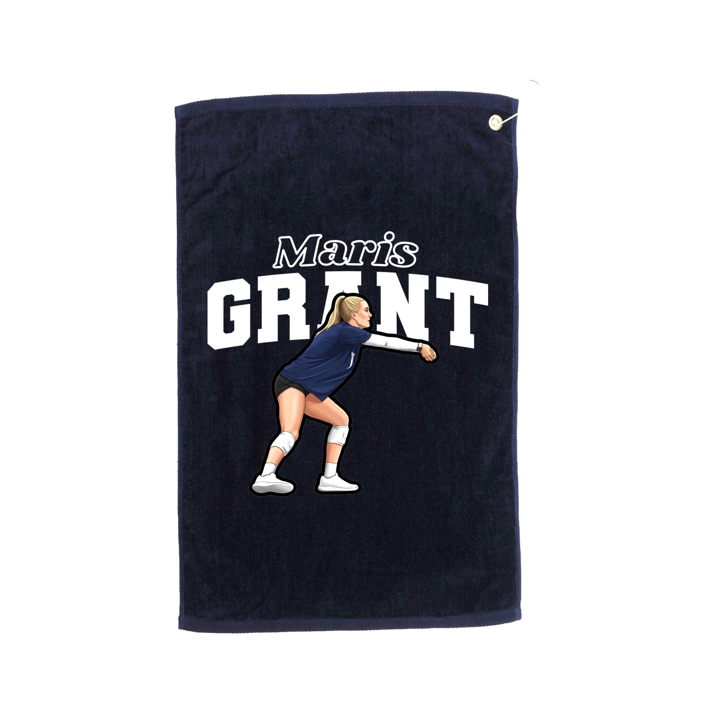 Golf Towel — Name Arch in Navy