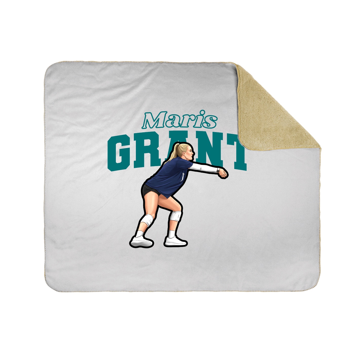 Throw Blanket — Name Arch in White