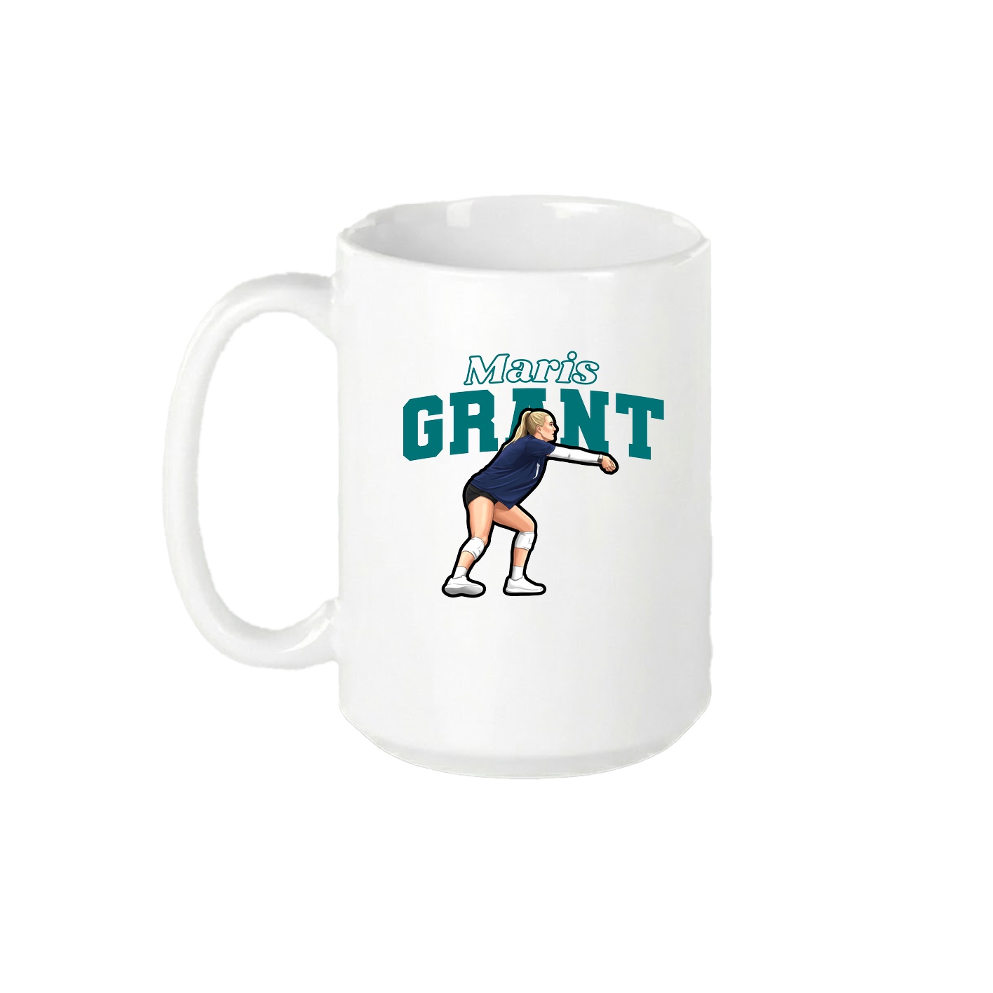 15oz Coffee Mug — Name Arch in White