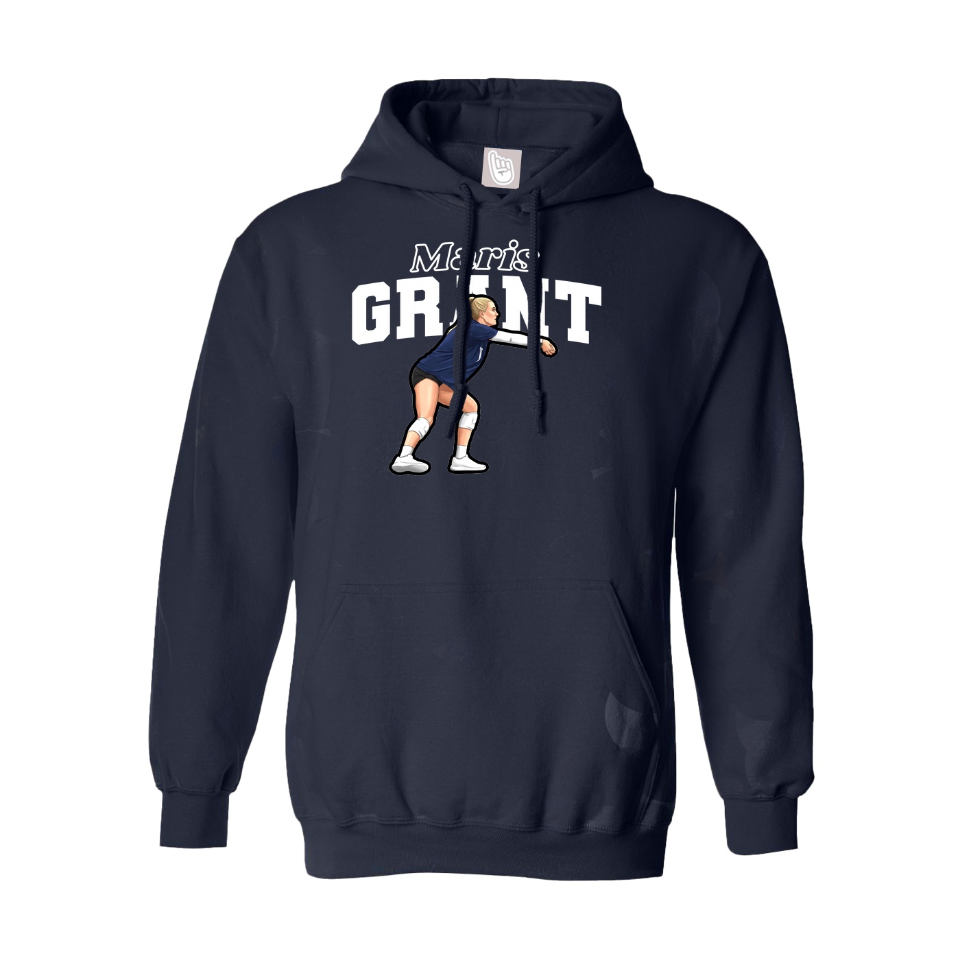 Youth Hoodie — Name Arch in Navy
