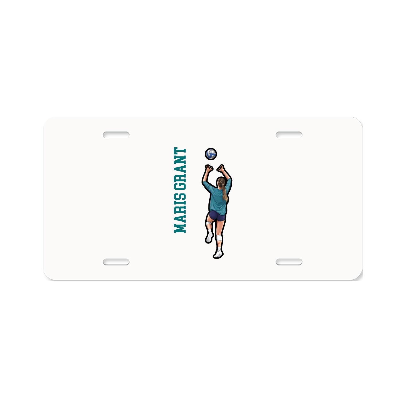 License Plate — Name Vertical in Classic