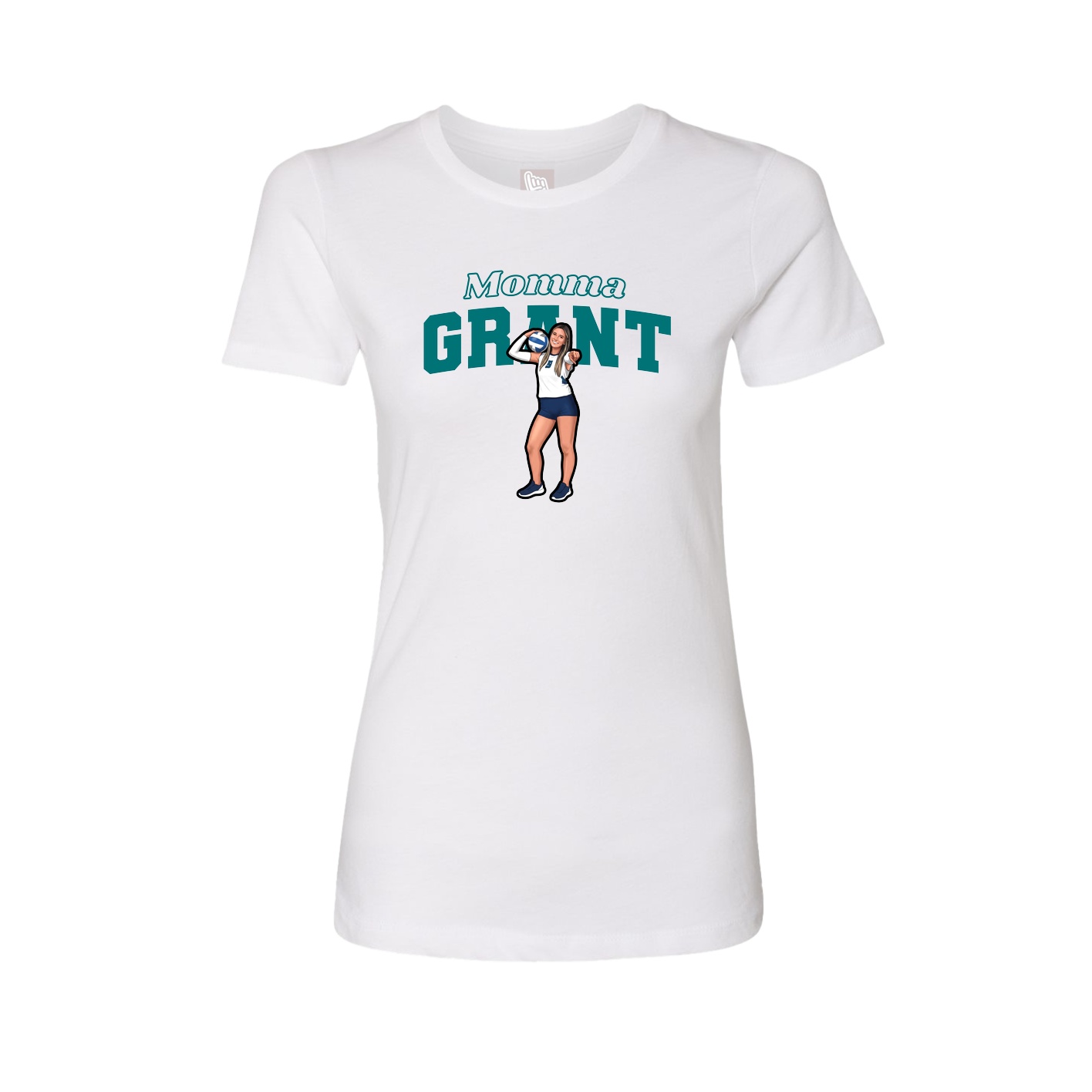 Womens Tee — Mothers Day Block in White