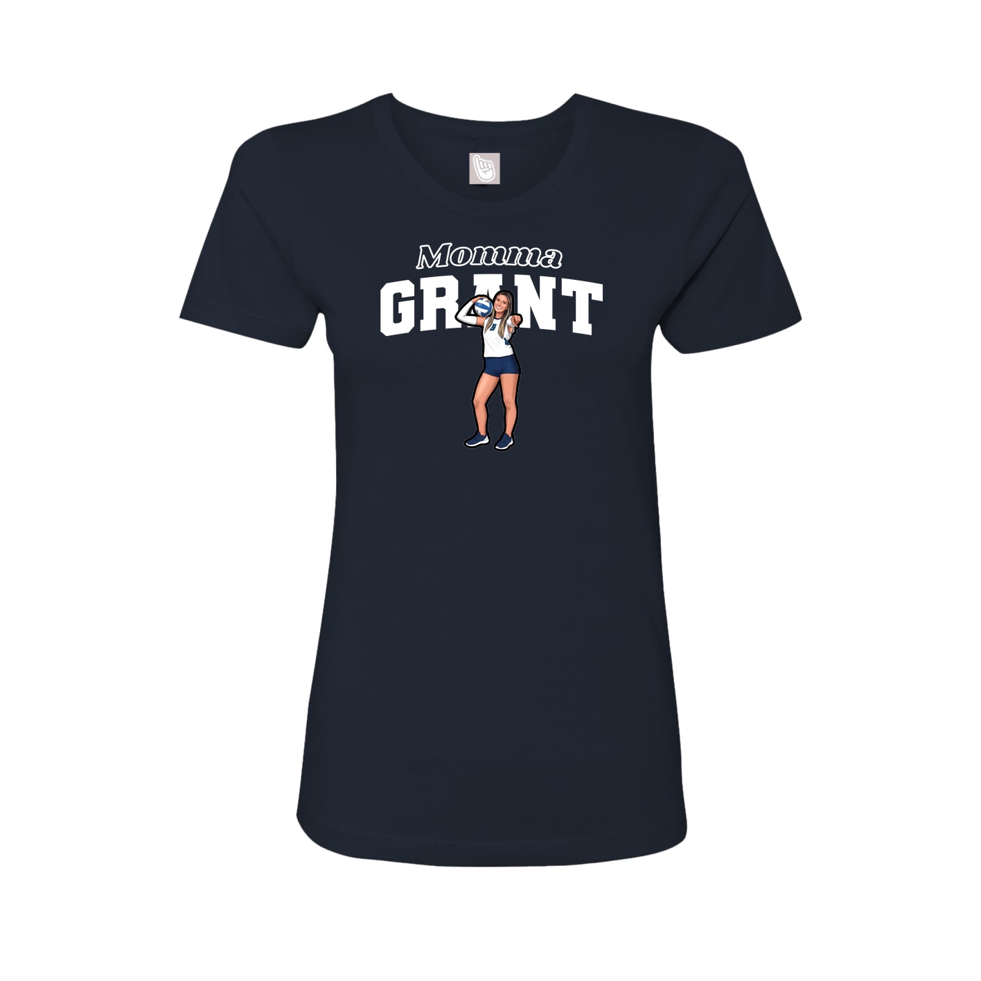 Womens Tee — Mothers Day Block in Navy