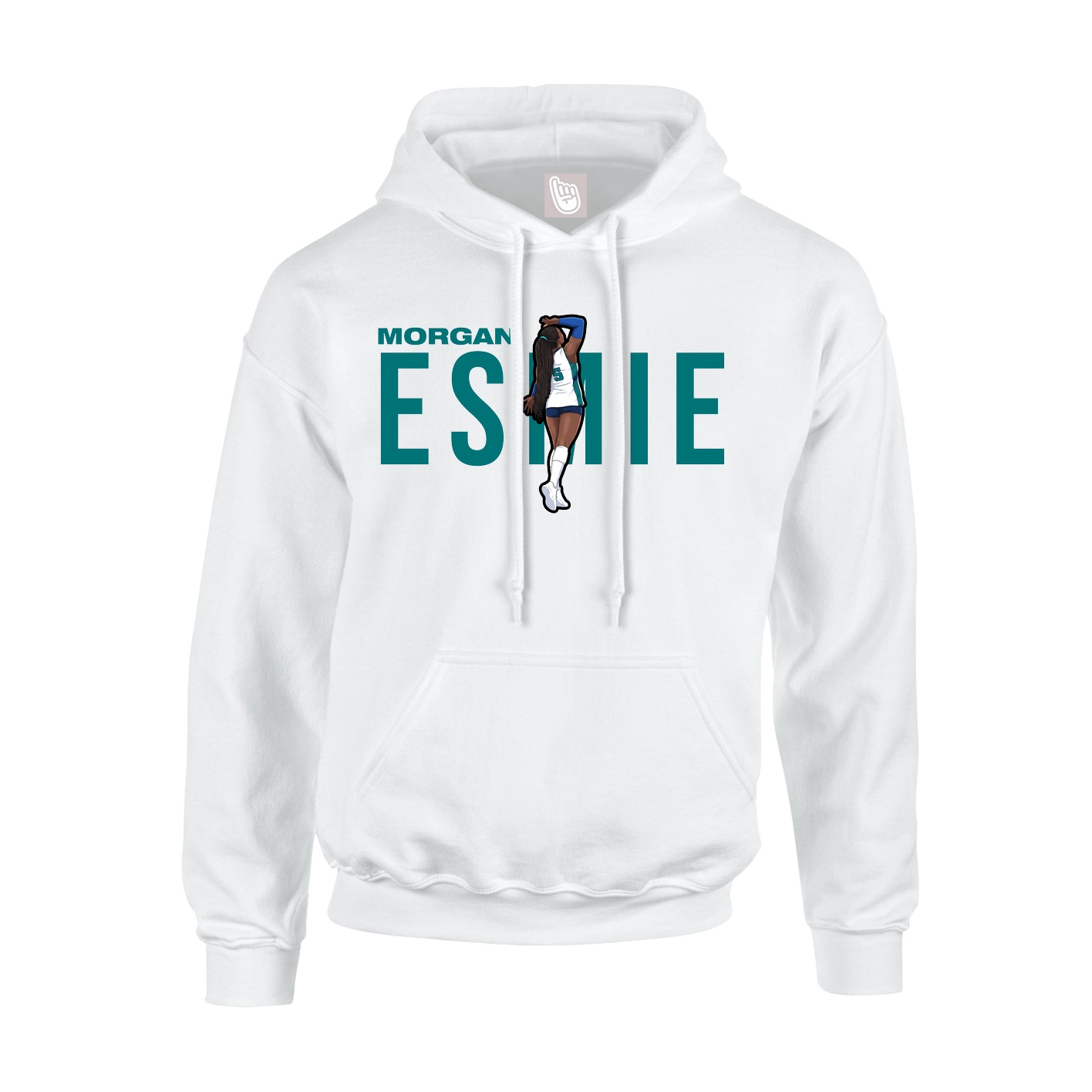 Youth Hoodie — Player Name in White