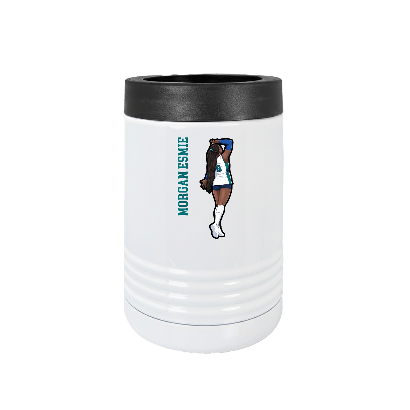 Beverage Holder — Name Vertical in White