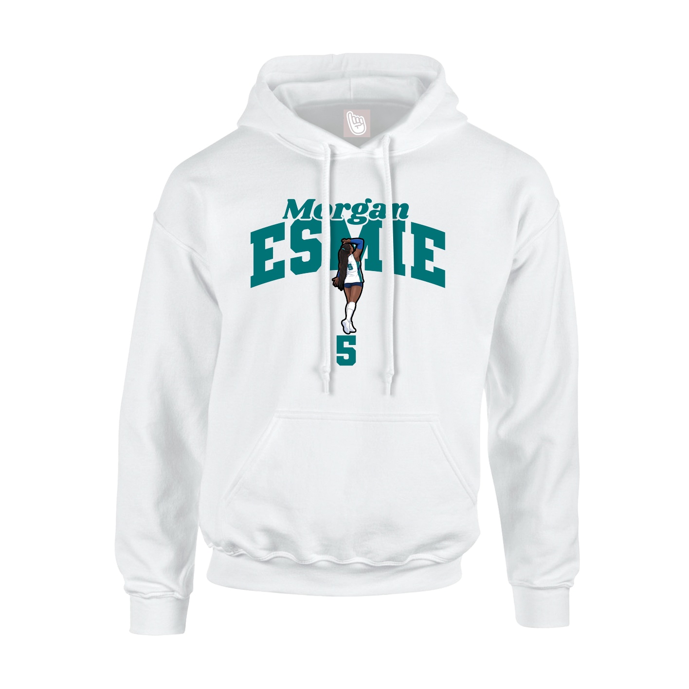 Youth Hoodie — Signature Arch in White