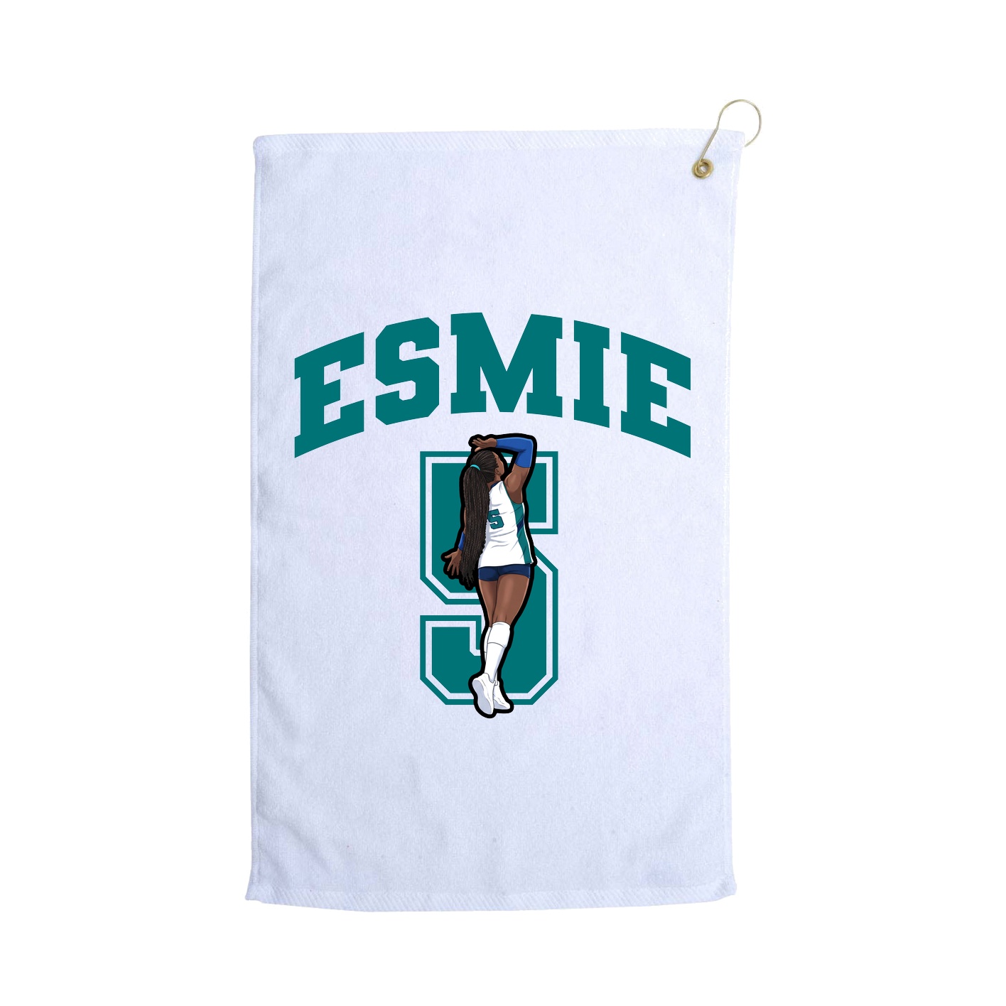 Golf Towel — Number in White
