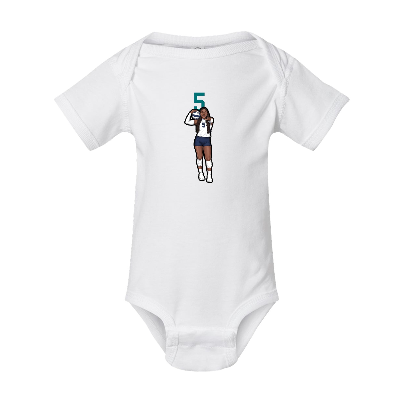 Baby Onesie — Number Top in White