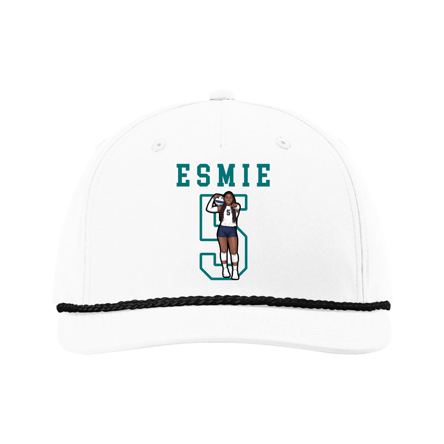 Five-Panel Classic Rope Cap — Shirsey in White