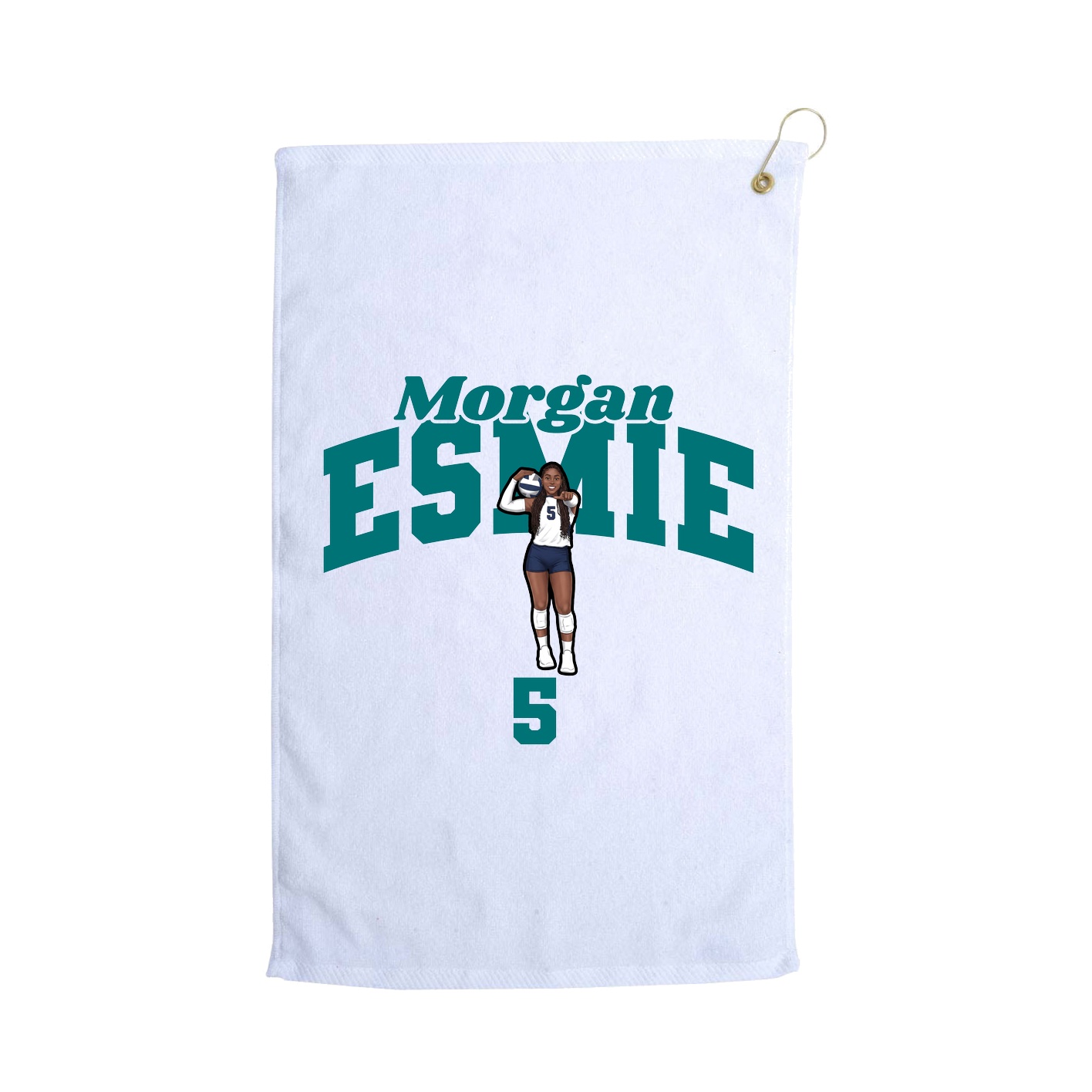Golf Towel — Signature Arch in White