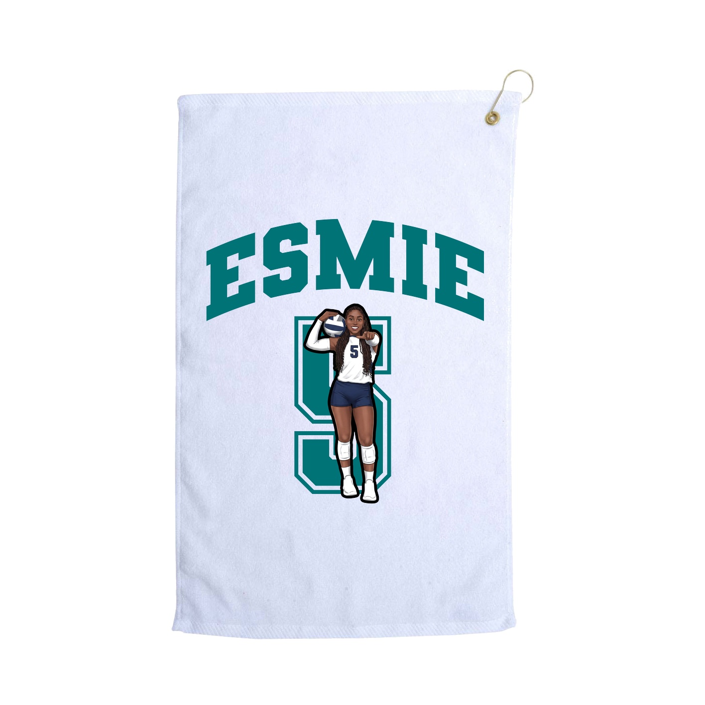 Golf Towel — Number in White