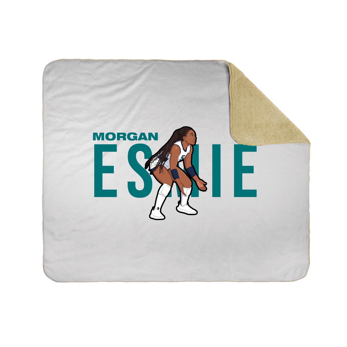 Throw Blanket — Player Name in White