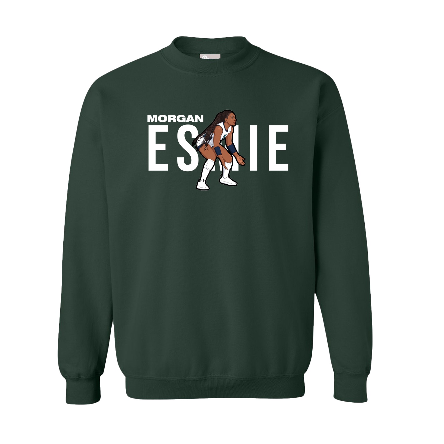 Fleece Crew — Player Name in Green