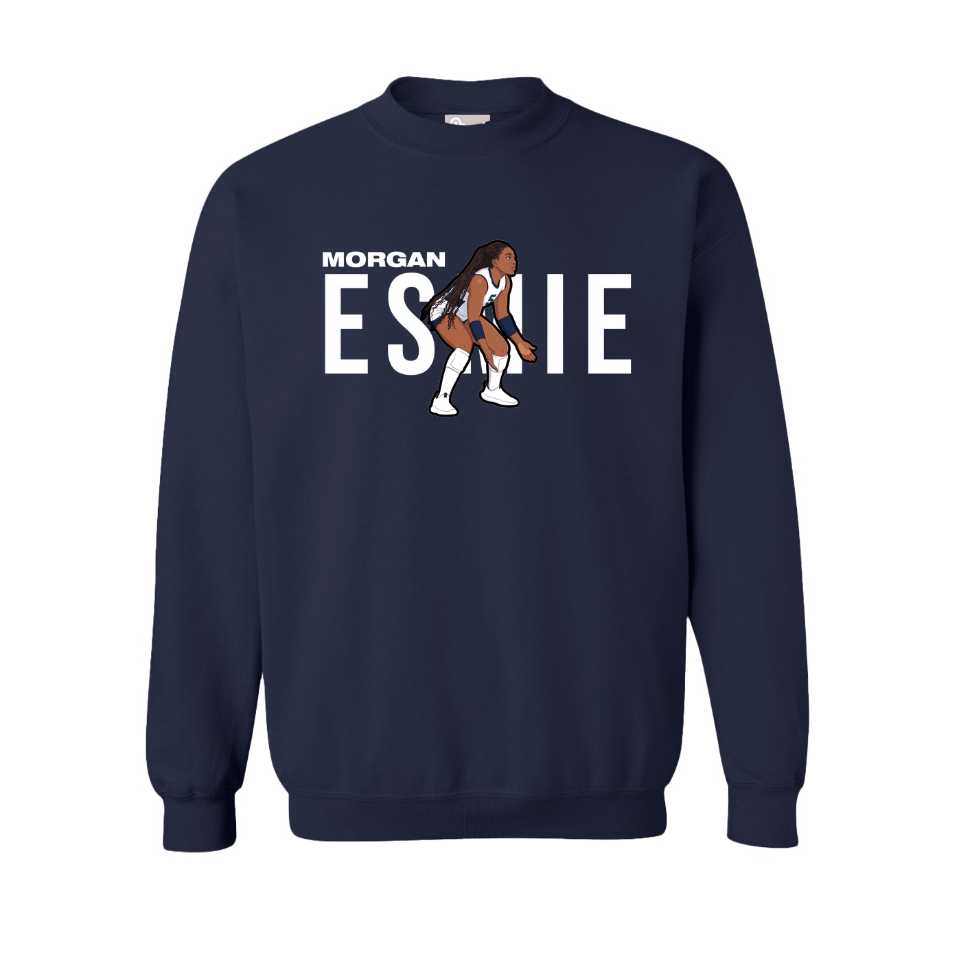 Fleece Crew — Player Name in Navy