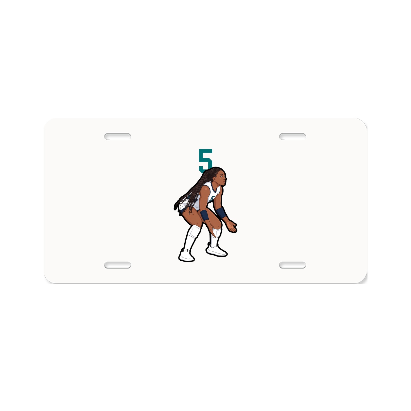License Plate — Number Top in Classic