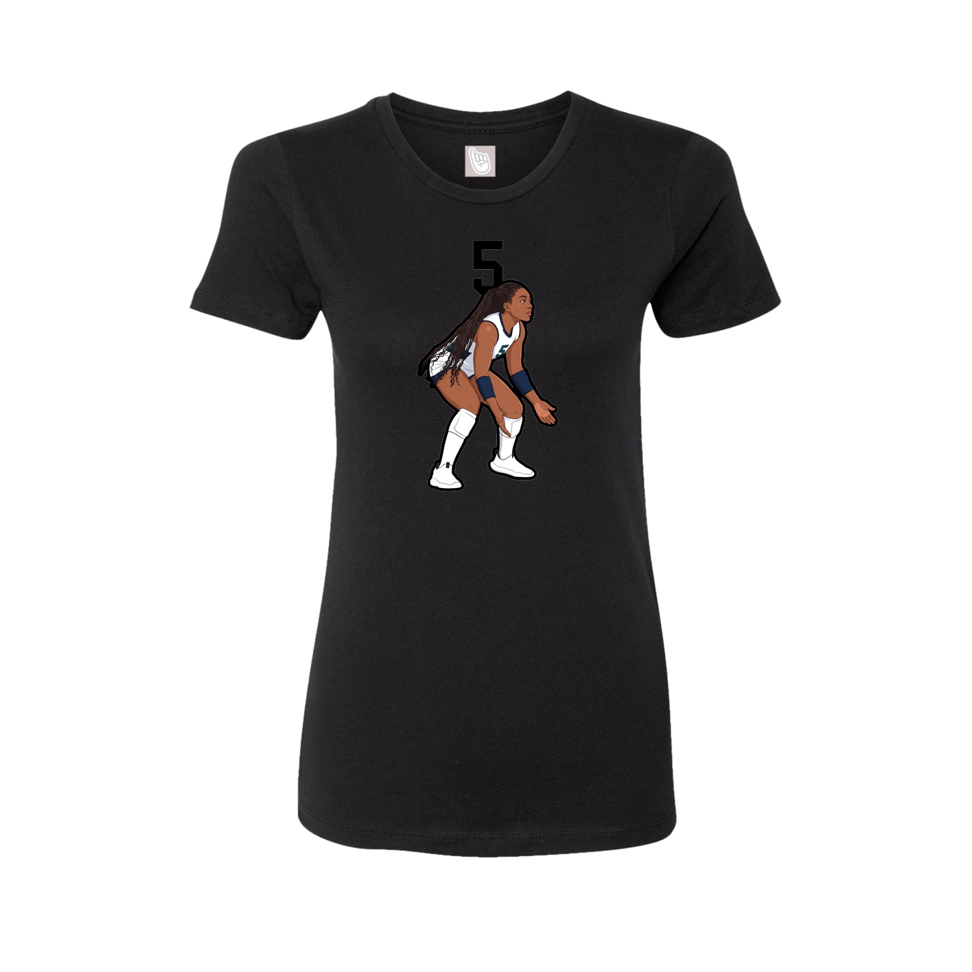 Womens Tee — Number Top in Black