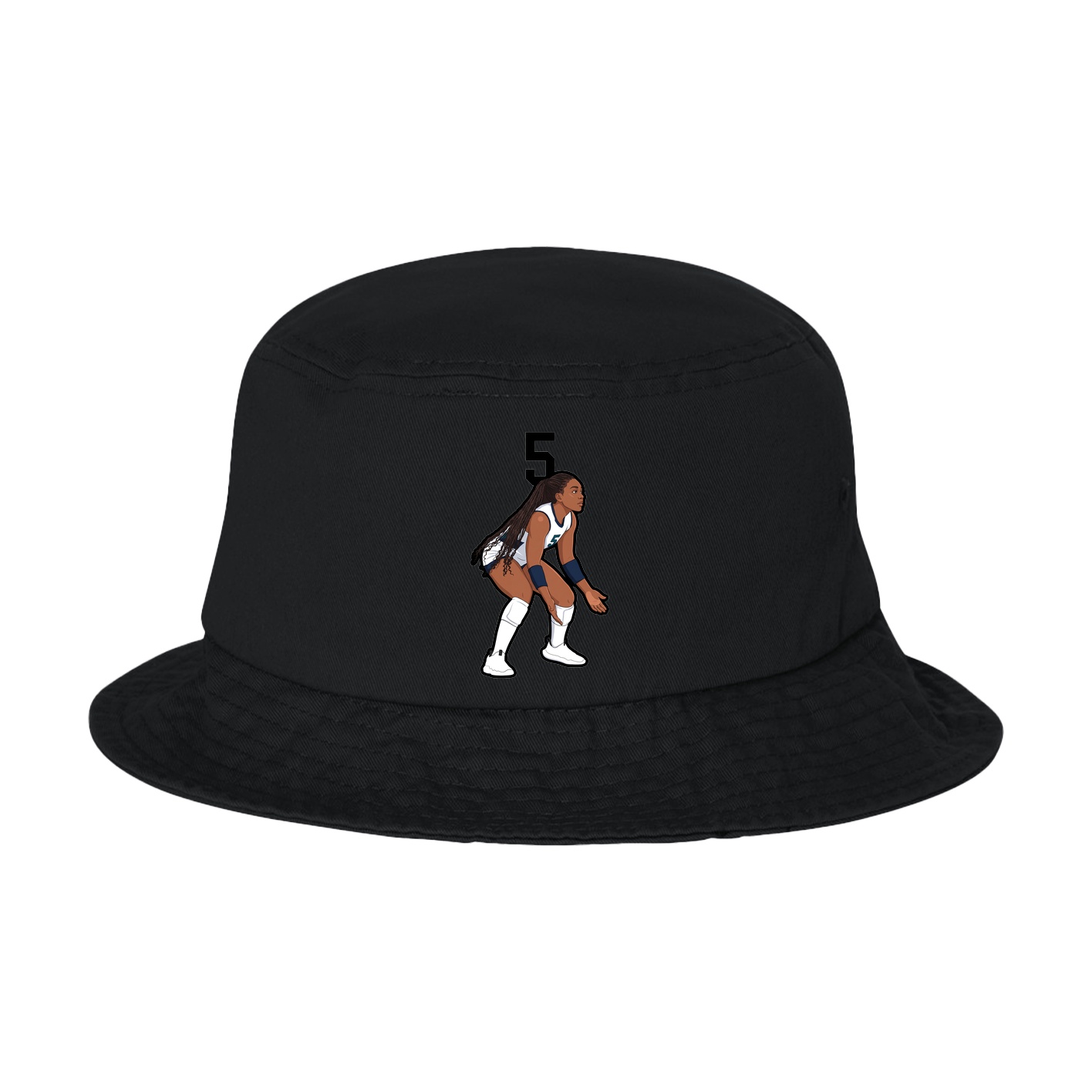 Bucket Cap — Number Top in Black