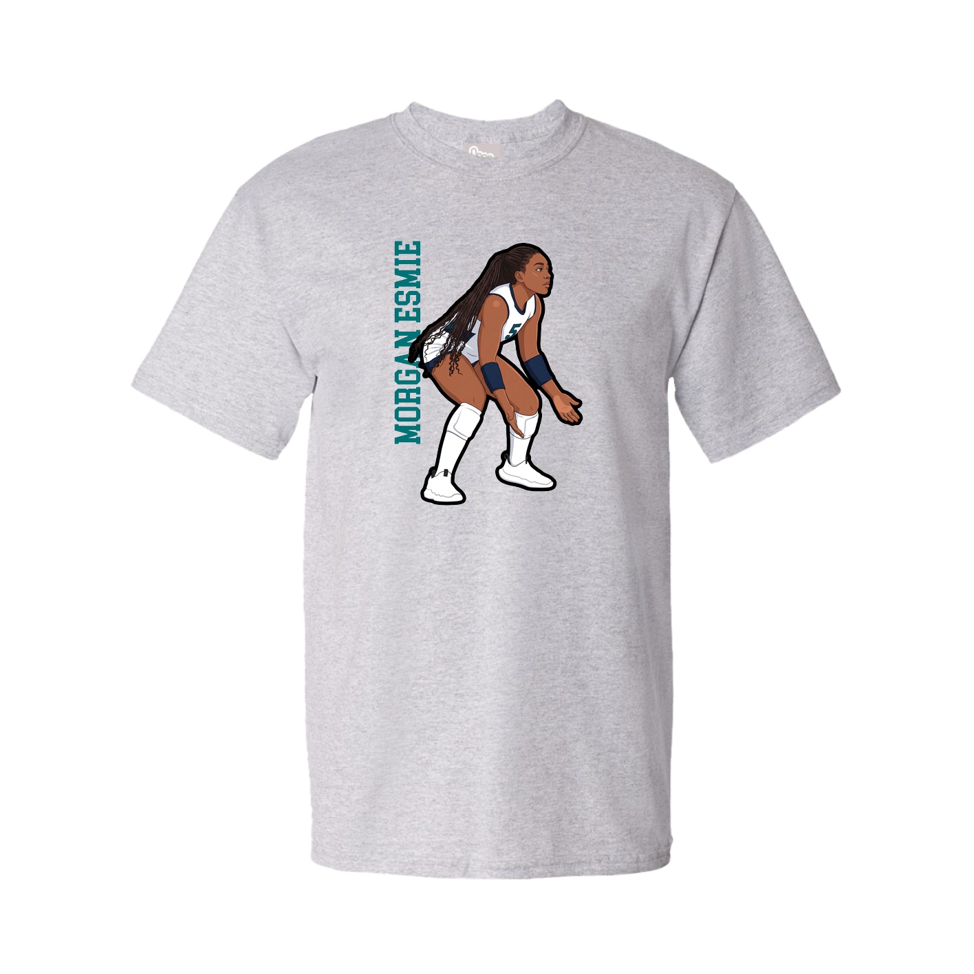 Youth Tee — Name Vertical in Grey