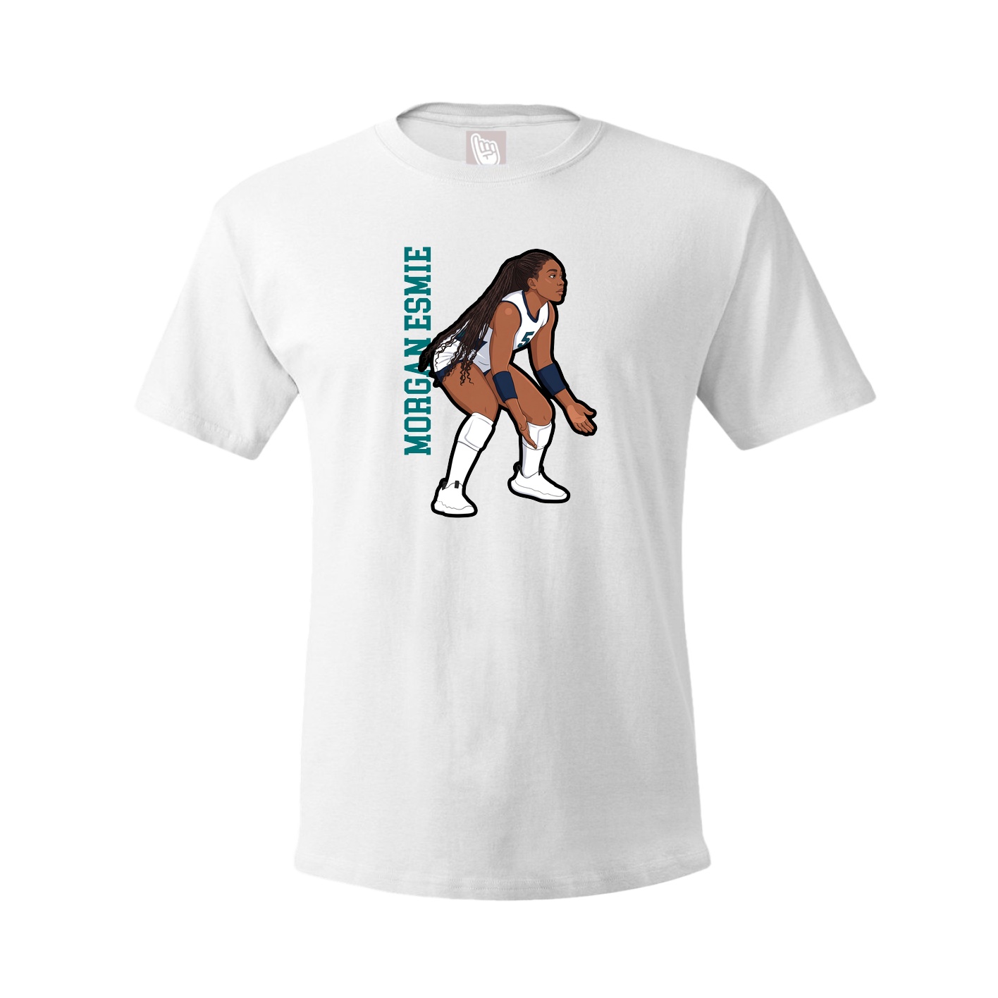 Youth Tee — Name Vertical in White