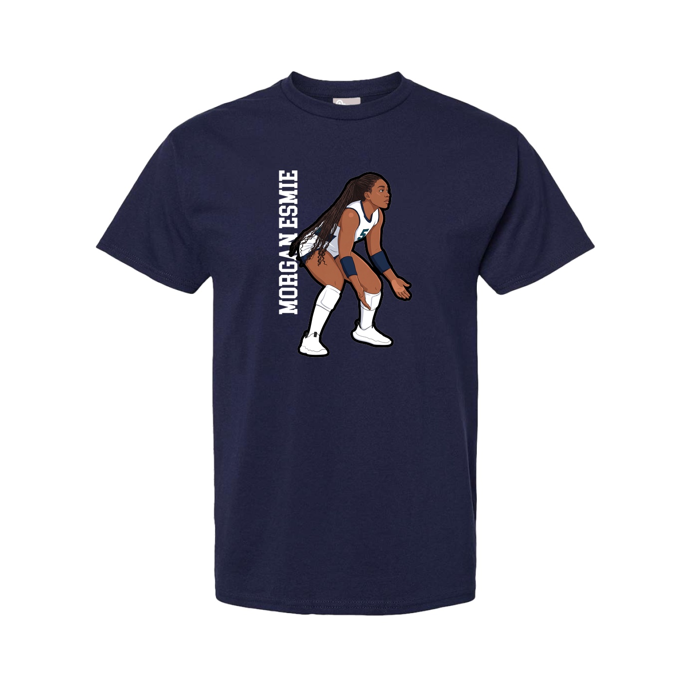 Youth Tee — Name Vertical in Navy