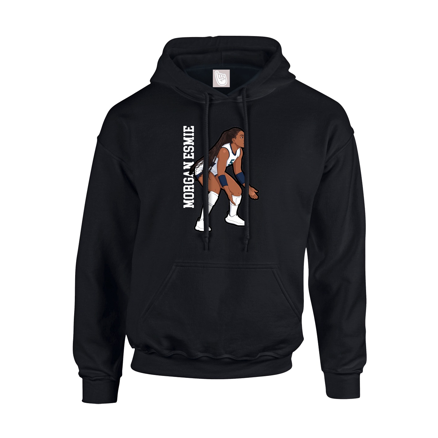 Hoodie — Name Vertical in Black