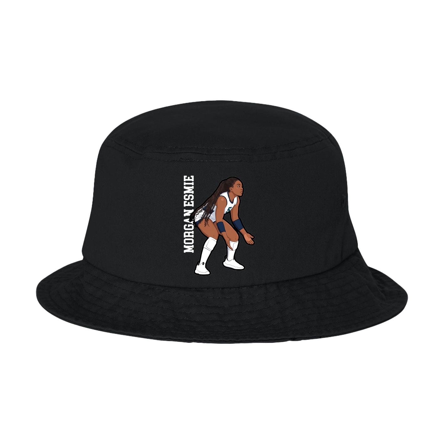 Bucket Cap — Name Vertical in Black