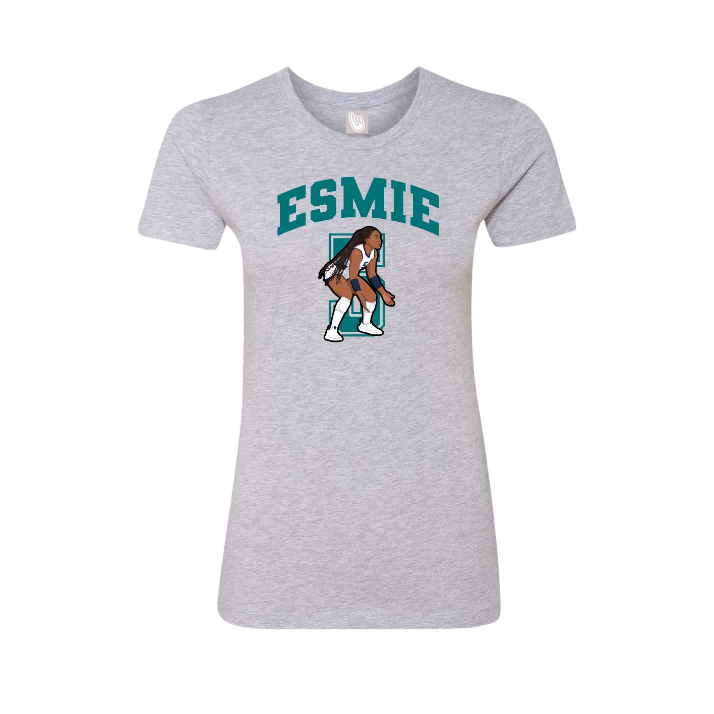 Womens Tee — Number in Grey