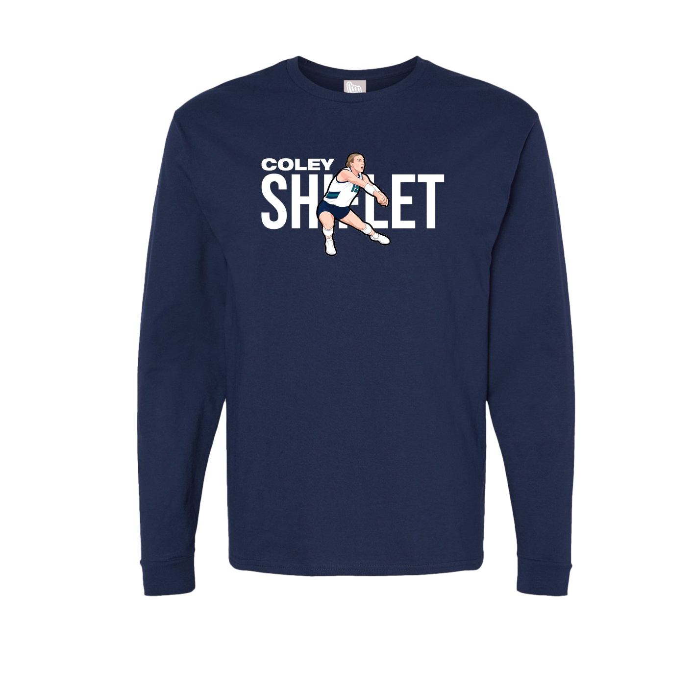 Long Sleeve Tee — Player Name in Navy