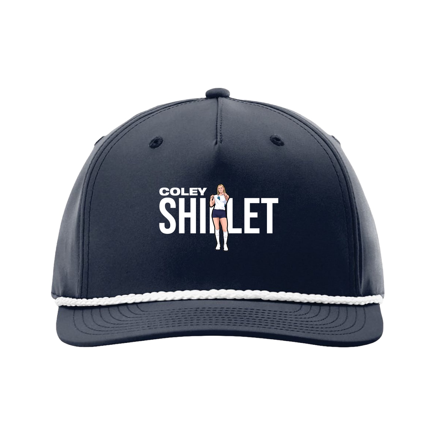 Five-Panel Classic Rope Cap — Player Name in Navy