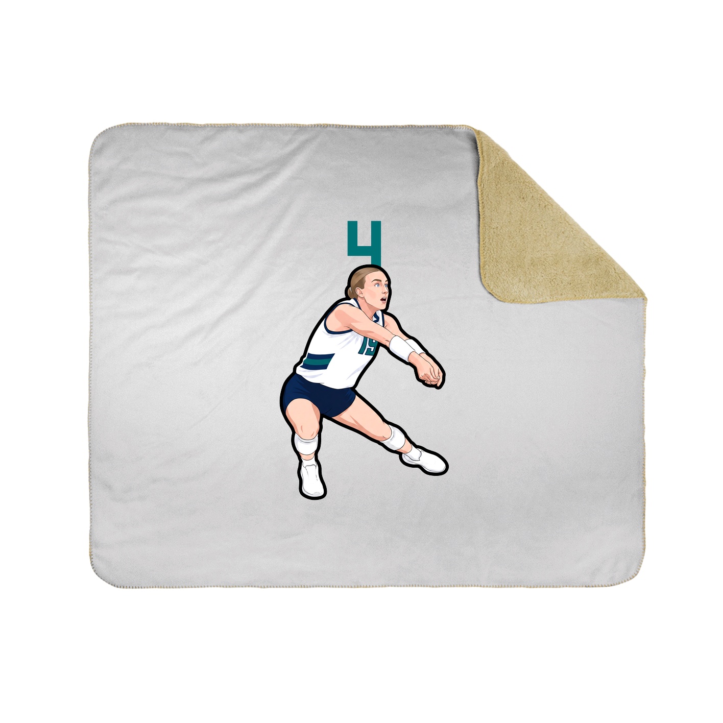 Throw Blanket — Number Top in White