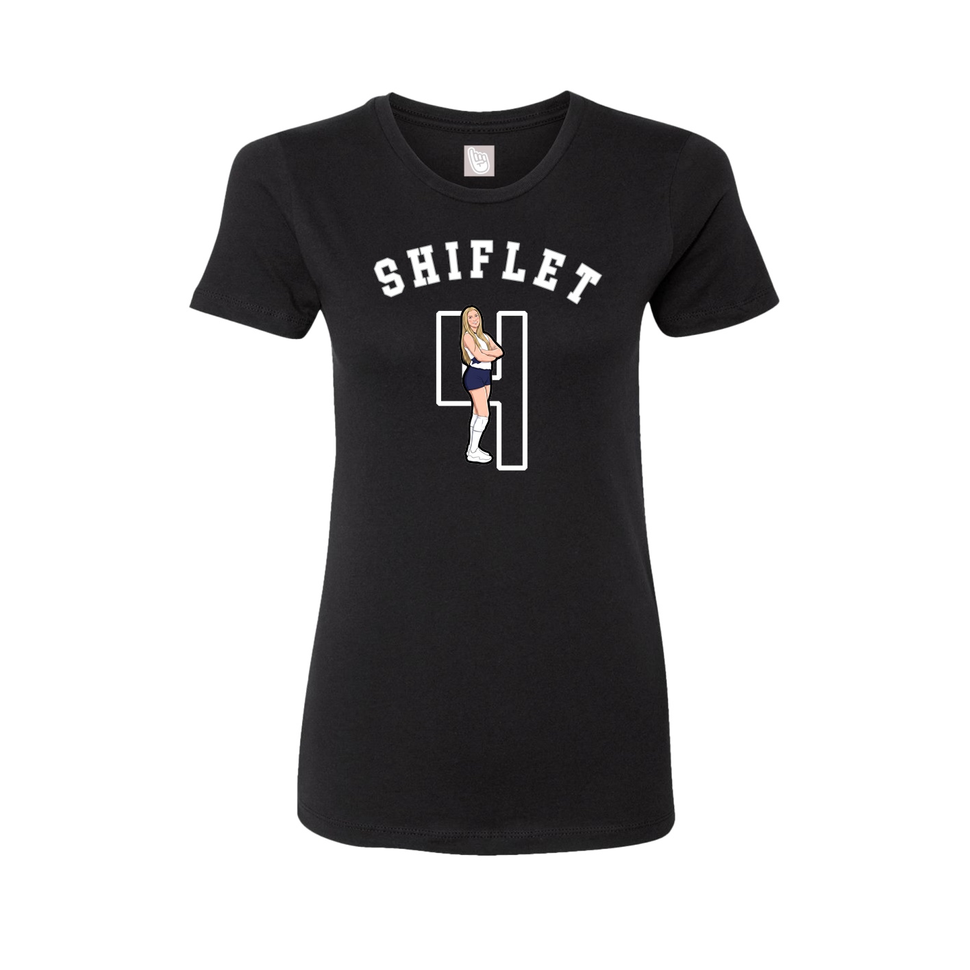 Fitted Women's Tee — Shirsey Arch in Black