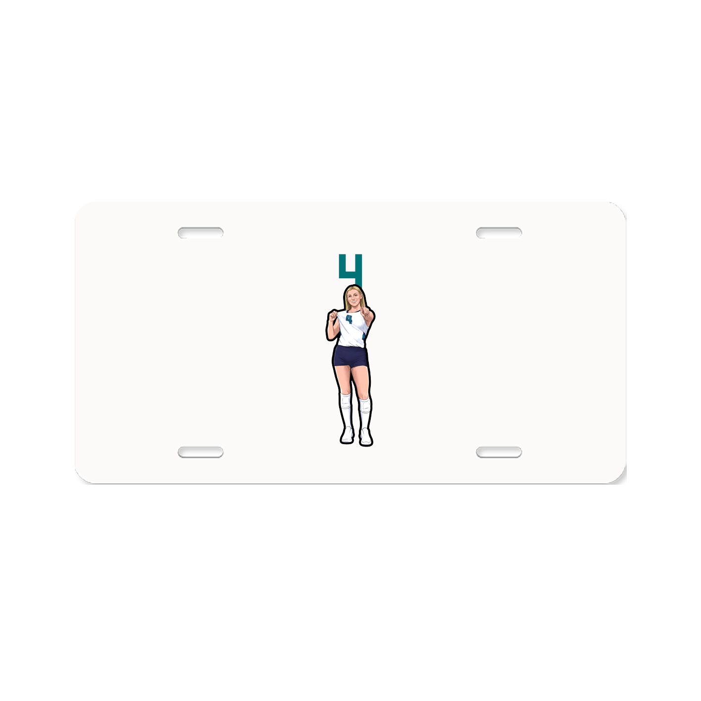 License Plate — Number Top in Classic