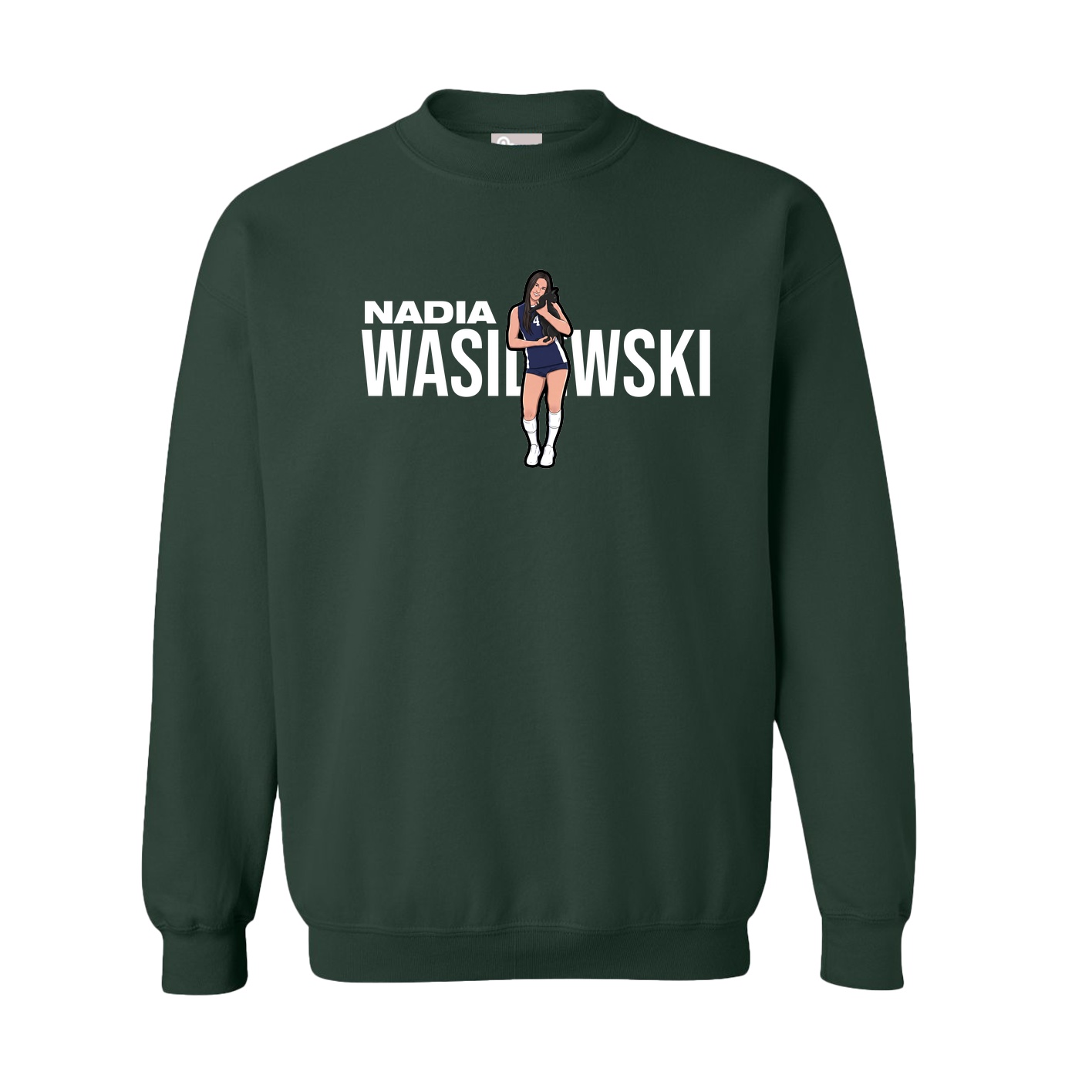 Fleece Crew — Player Name in Green