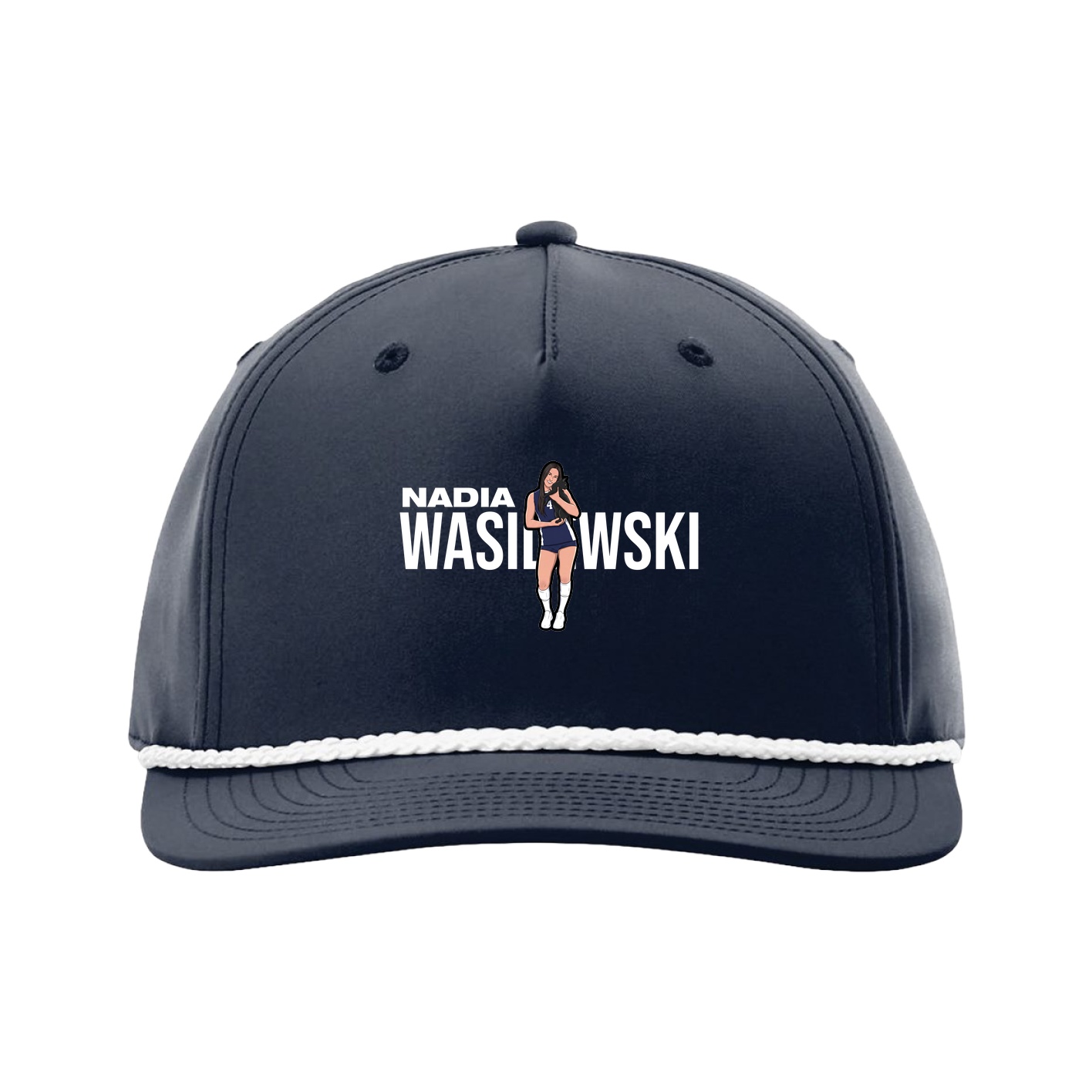 Five-Panel Classic Rope Cap — Player Name in Navy