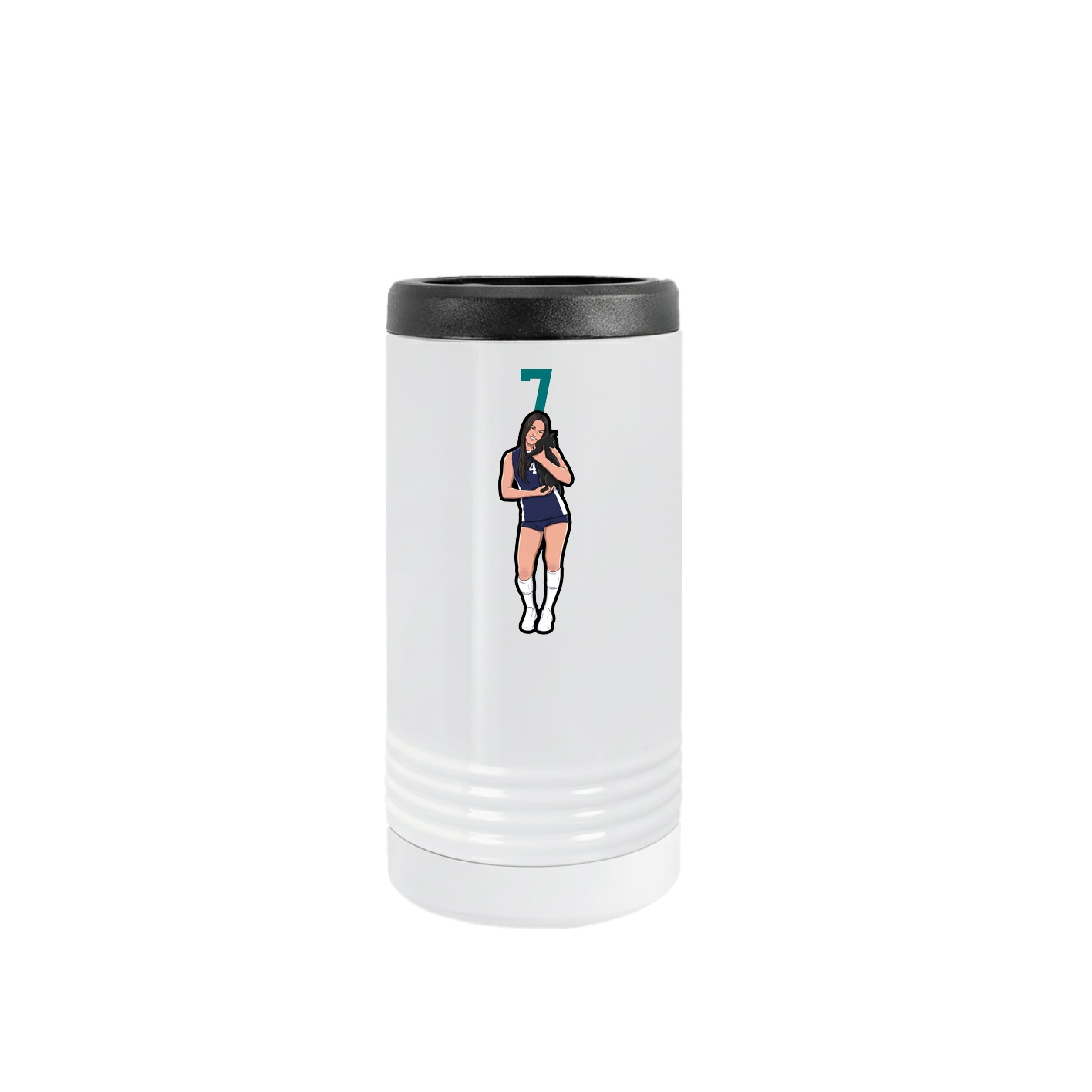 Slim Beverage Holder — Number Top in White