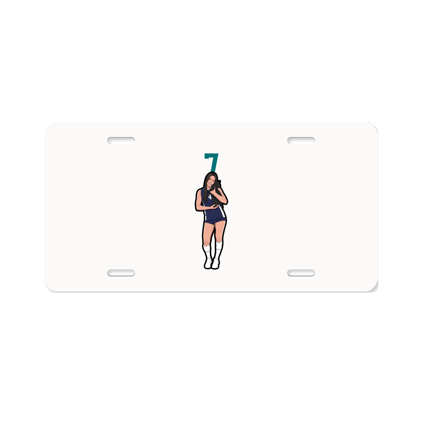 License Plate — Number Top in Classic