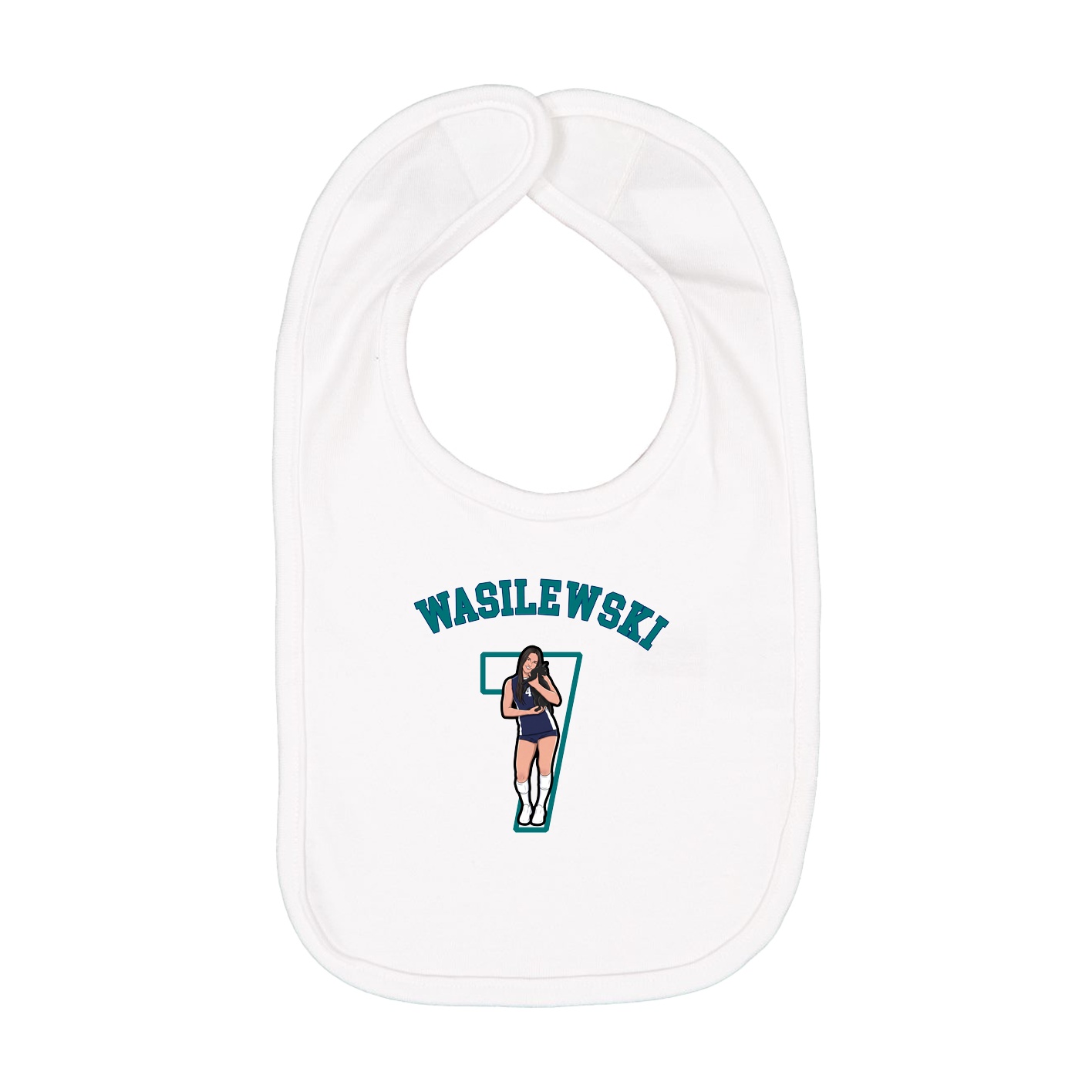 Infant Bib — Shirsey Arch in White
