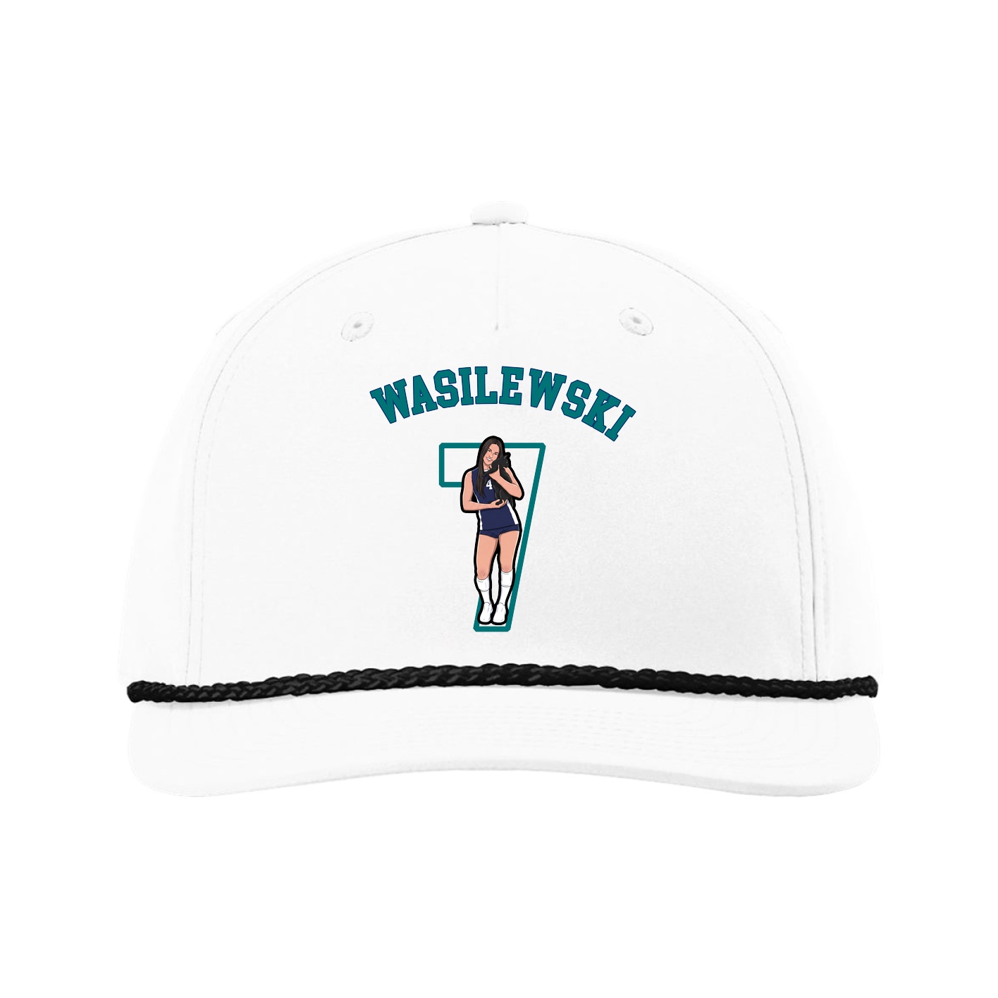 Five-Panel Classic Rope Cap — Shirsey Arch in White