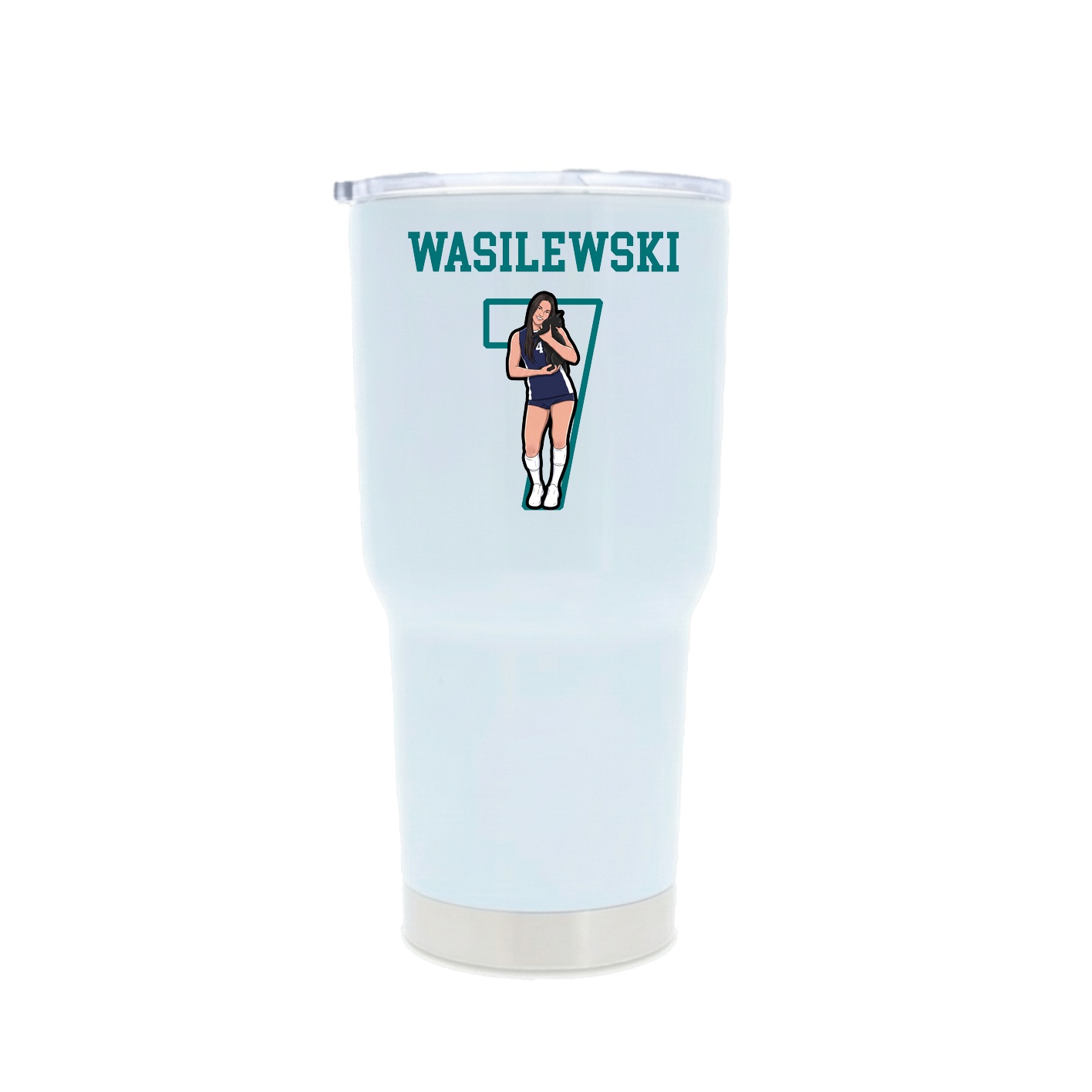30oz Stainless Steel Tumbler — Shirsey in White