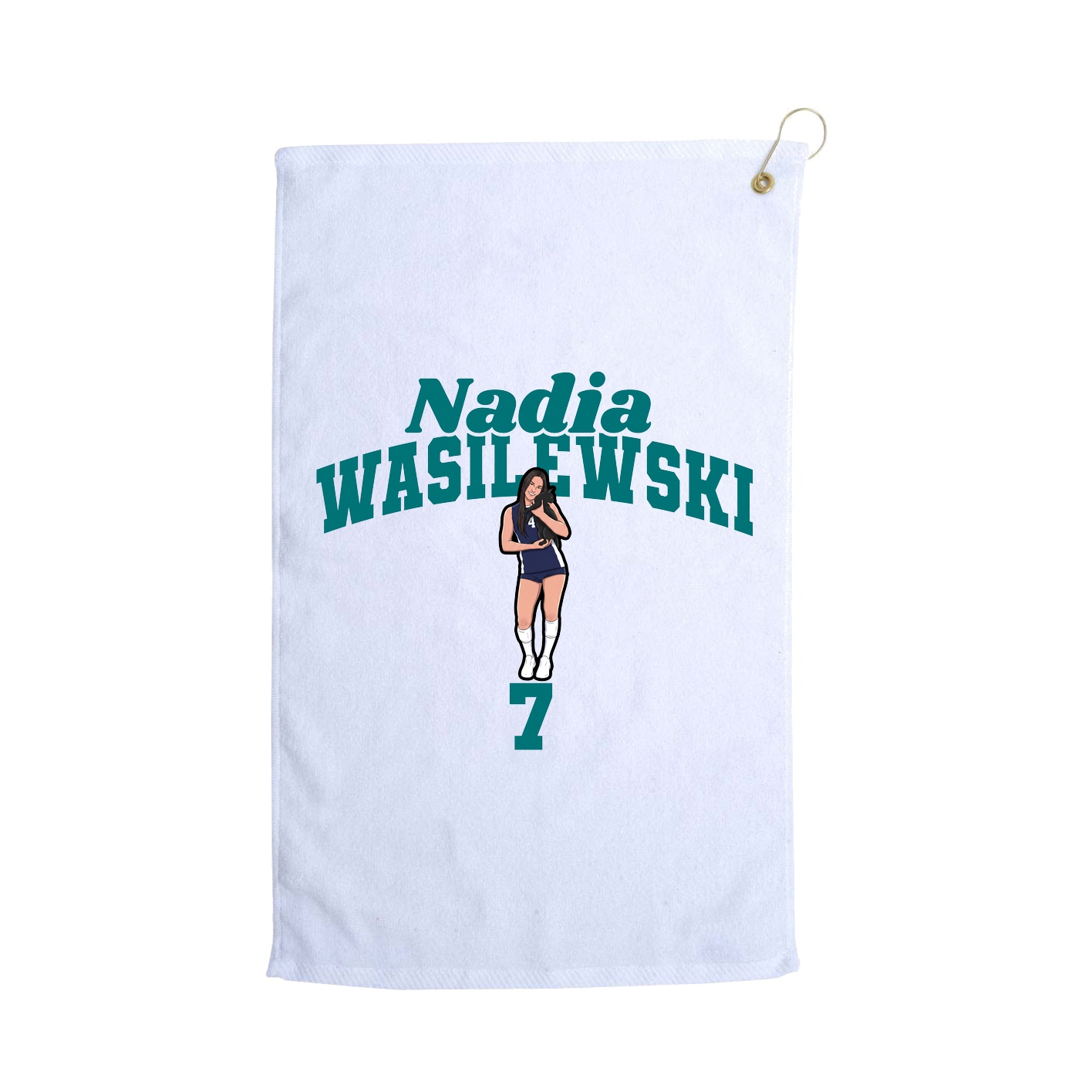 Golf Towel — Signature Arch in White