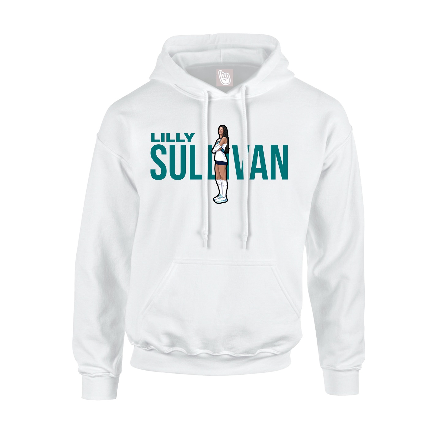 Youth Hoodie — Player Name in White