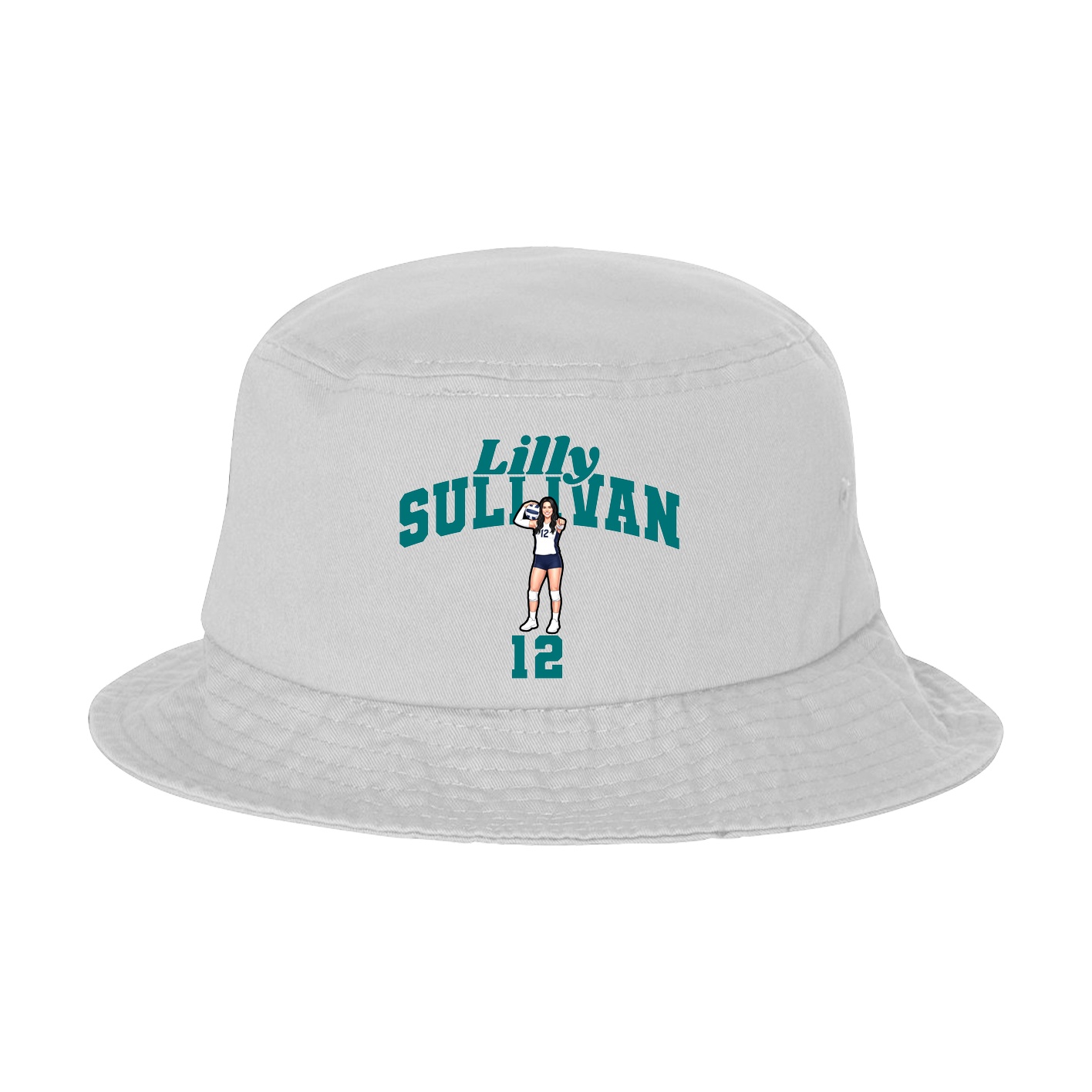 Bucket Cap — Signature Arch in White