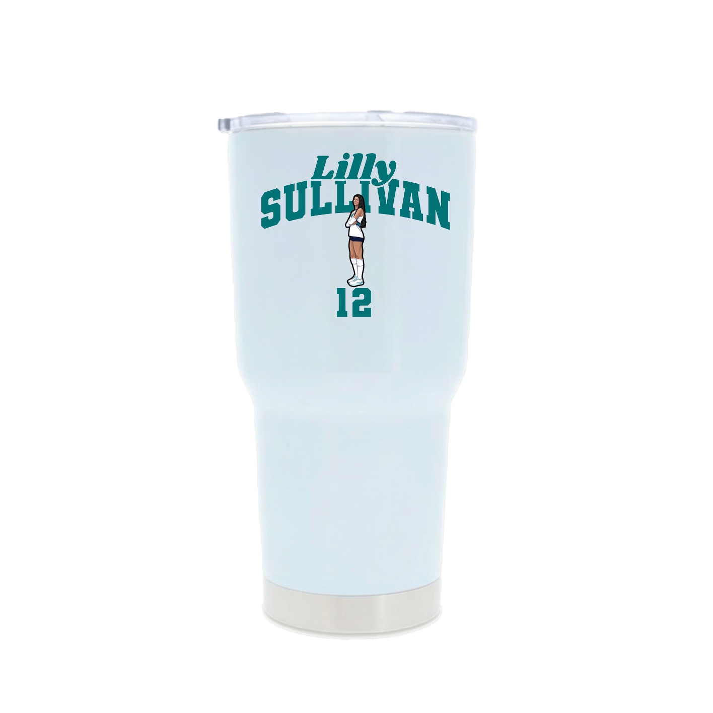 30oz Stainless Steel Tumbler — Signature Arch in White