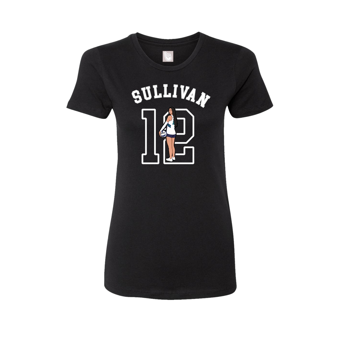 Fitted Women's Tee — Shirsey Arch in Black