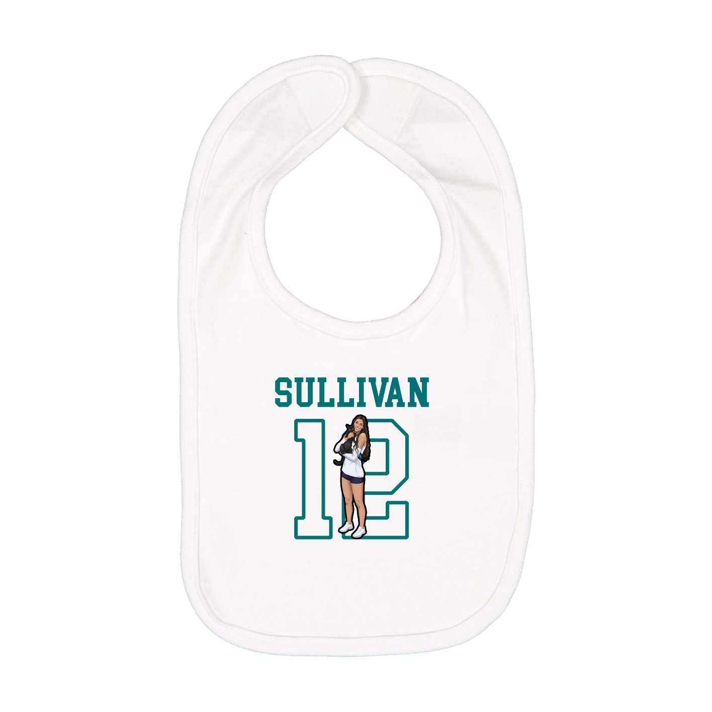 Infant Bib — Shirsey in White
