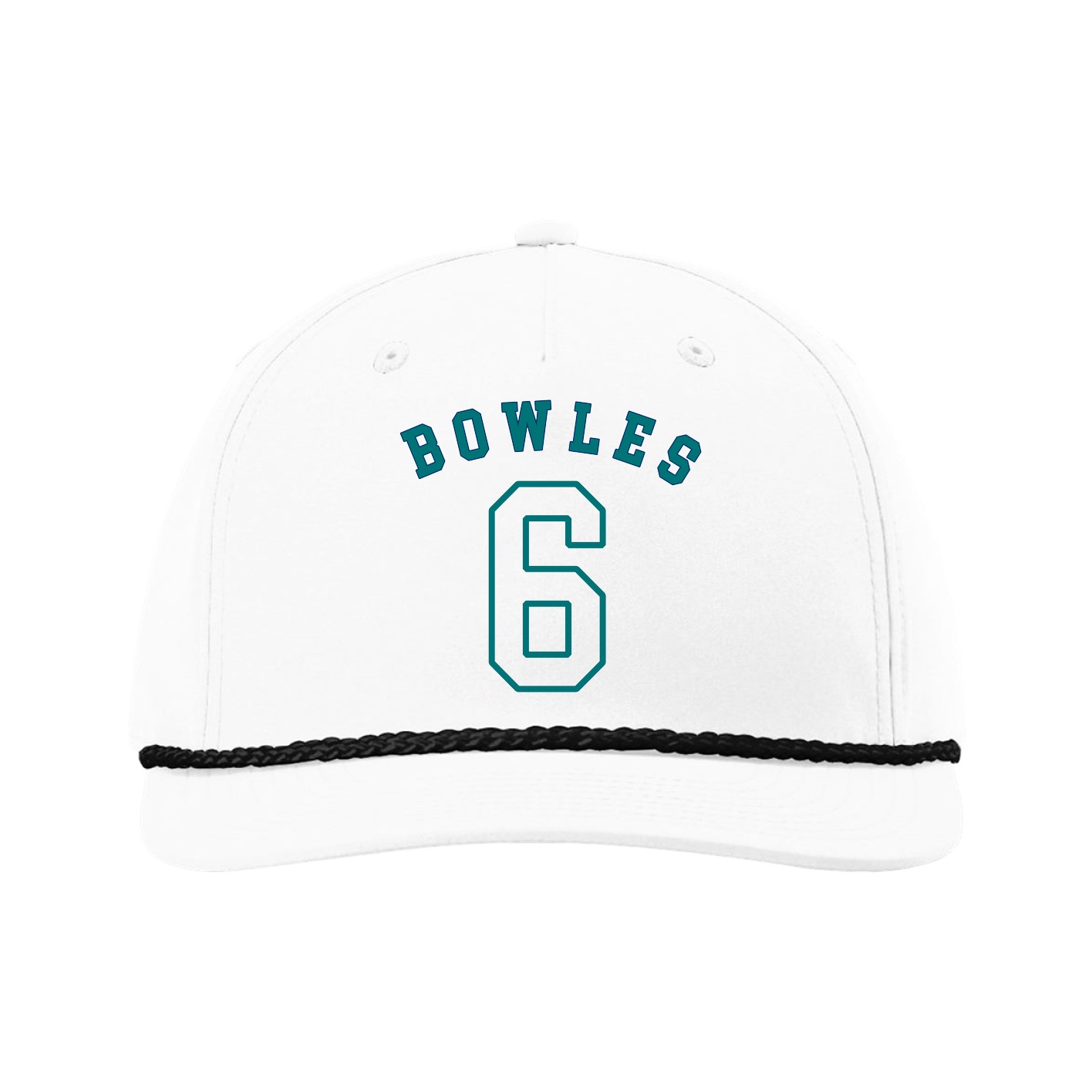 Five-Panel Classic Rope Cap — Shirsey Arch in White
